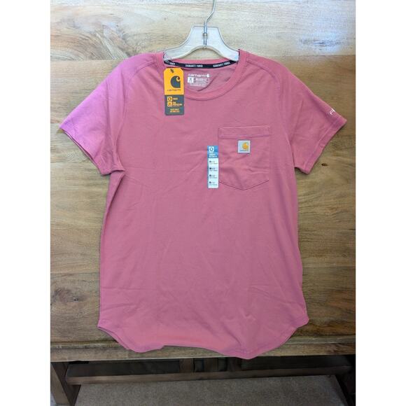 Carhartt Tops - Carhartt Force T-Shirt Womens M Pink Relaxed Midweight Short Sleeve TK6652-W NWT